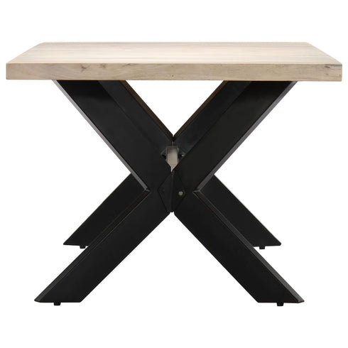 Rustika Rowe - Dining Table 140x70x75 cm Solid Bleached Mango Wood