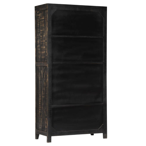 Rustika Rowe - Highboard Black 90x40x180 cm Solid Mango Wood