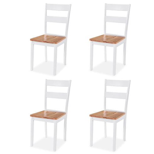 Maison Madeleine - Dining Set 5 Pieces MDF and Rubberwood White