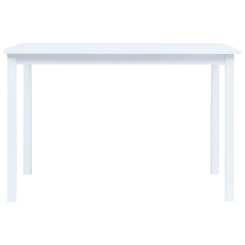 Maison Madeleine - 5 Piece Dining Set Solid Rubber Wood White