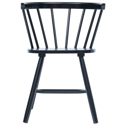 Maison Madeleine - Dining Chairs 6 pcs Black Solid Rubber Wood
