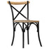 Swen Studio - Cross Chairs 4 pcs Black Solid Mango Wood