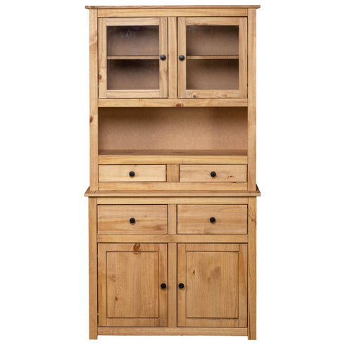 Rustika Rowe - Highboard 93x40.5x180 cm Solid Pine Panama Range