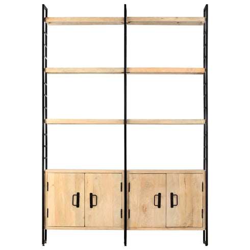 Rustika Rowe - 4Tier Bookcase 124x30x180 cm Solid Mango Wood
