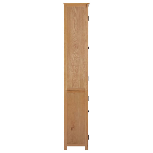 Maison Madeleine - Bookcase with 2 Doors 90x30x200 cm Solid Oak Wood