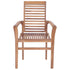 Swen Studio - 3072944 Stacking Dining Chairs 6 pcs Solid Teak Wood (44664+44665)