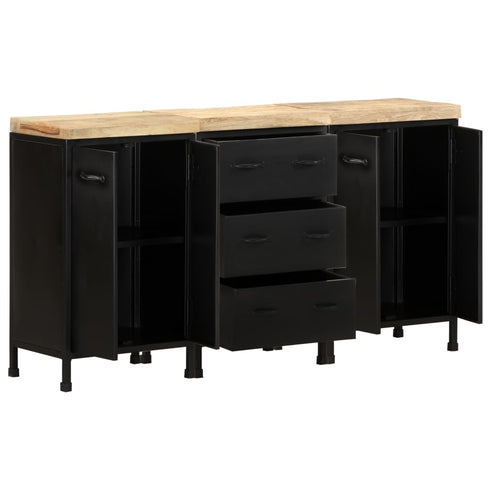 Rustika Rowe - Sideboard with 3 Drawers and 4 Doors Rough Mango Wood (2x323575+323576)