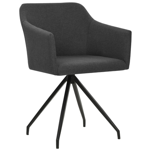 Swen Studio - Swivel Dining Chairs 6 pcs Dark Grey Fabric (UK/IE/FI/NO only) (3x331509)