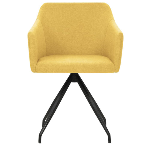 Swen Studio - Swivel Dining Chairs 6 pcs Mustard Yellow Fabric (UK/IE/FI/NO only) (3x331513)