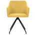 Swen Studio - Swivel Dining Chairs 6 pcs Mustard Yellow Fabric (UK/IE/FI/NO only) (3x331513)