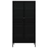Lady Jillian - Display Cabinet Black 90x40x180 cm Steel and Tempered Glass