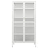 Lady Jillian - Display Cabinet White 90x40x180 cm Steel and Tempered Glass
