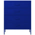 Lady Jillian - Chest of Drawers Navy Blue 80x35x101,5 cm Steel