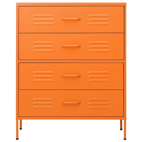 Lady Jillian - Chest of Drawers Orange 80x35x101,5 cm Steel
