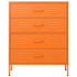 Lady Jillian - Chest of Drawers Orange 80x35x101,5 cm Steel