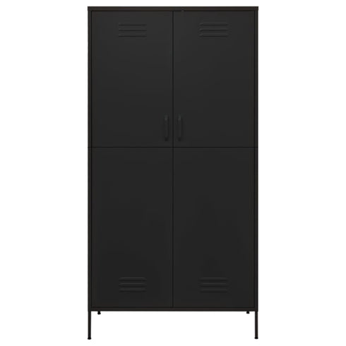 Lady Jillian - Wardrobe Black 90x50x180 cm Steel