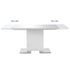 Swen Studio - Extendable Dining Table High Gloss White 180x90x76 cm MDF