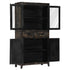 Rustika Rowe - Highboard Black 90x40x180 cm Solid Mango Wood