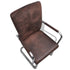Swen Studio - Cantilever Dining Chairs 6 pcs Brown Faux Leather
