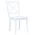 Maison Madeleine - 5 Piece Dining Set Solid Rubber Wood White