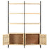 Rustika Rowe - 4Tier Bookcase 124x30x180 cm Solid Mango Wood