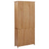 Maison Madeleine - Bookcase with 2 Doors 90x30x200 cm Solid Oak Wood