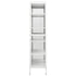 Lady Jillian - Display Cabinet White 90x40x180 cm Steel and Tempered Glass