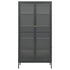 Lady Jillian - Display Cabinet Anthracite 90x40x180 cm Steel and Tempered Glass