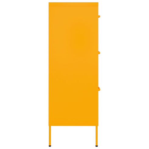 Lady Jillian - Drawer Cabinet Mustard Yellow 80x35x101,5 cm Steel