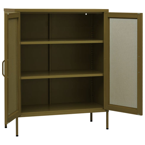 Lady Jillian - Storage Cabinet Olive Green 80x35x101,5 cm Steel - Model 4