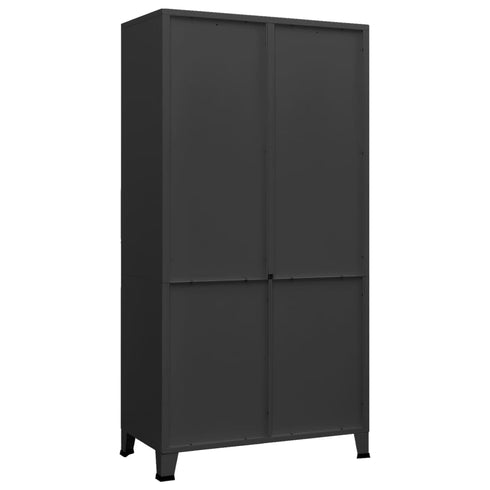 Lady Jillian - Industrial Wardrobe Black 90x50x180 cm Metal