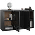 Rustika Rowe - Sideboard High Gloss Black 120x36x69 cm Chipboard