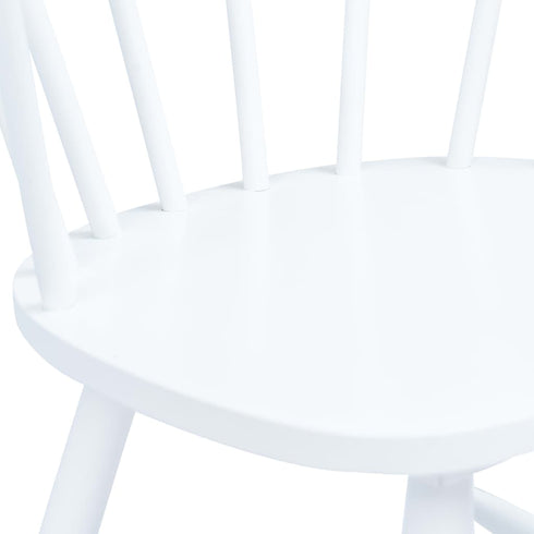 Maison Madeleine - Dining Chairs 6 pcs White Solid Rubber Wood