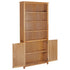 Maison Madeleine - Bookcase with 2 Doors 90x30x200 cm Solid Oak Wood