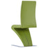 Swen Studio - Dining Chairs with Zigzag Shape 6 pcs Green Faux Leather