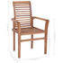 Swen Studio - 3072944 Stacking Dining Chairs 6 pcs Solid Teak Wood (44664+44665)