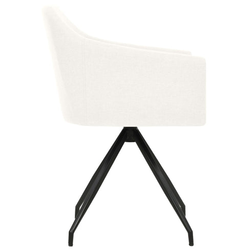 Swen Studio - Swivel Dining Chairs 6 pcs Cream Fabric (UK/IE/FI/NO only) (3x331510)