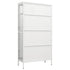 Lady Jillian - Display Cabinet White 90x40x180 cm Steel and Tempered Glass