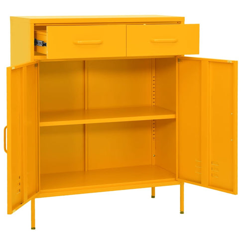 Lady Jillian - Storage Cabinet Mustard Yellow 80x35x101,5 cm Steel - Model 2
