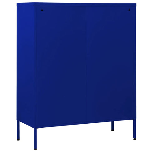 Lady Jillian - Chest of Drawers Navy Blue 80x35x101,5 cm Steel