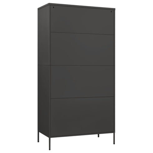 Lady Jillian - Wardrobe Anthracite 90x50x180 cm Steel