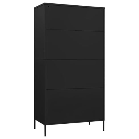 Lady Jillian - Wardrobe Black 90x50x180 cm Steel
