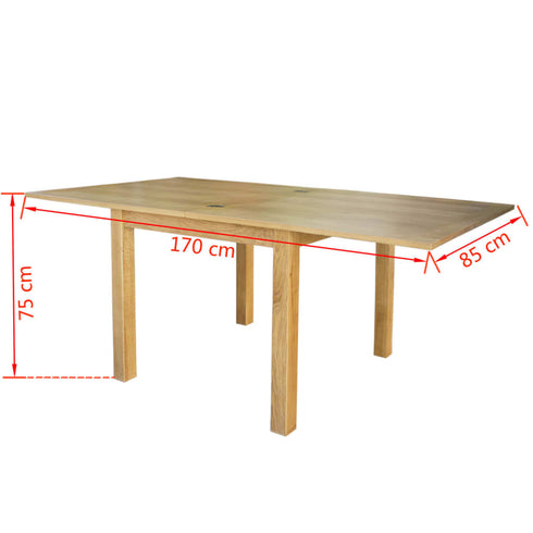 Rustika Rowe - Extendable Table Oak 170x85x75 cm