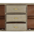 Rustika Rowe - Drawer Cabinet Solid Mango Wood Grey with Brass 140x40x80 cm