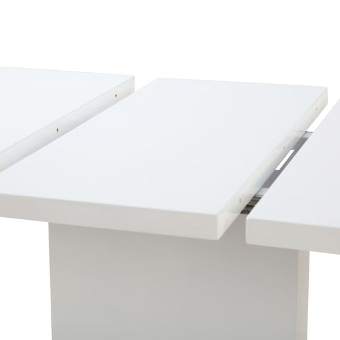 Swen Studio - Extendable Dining Table High Gloss White 180x90x76 cm MDF