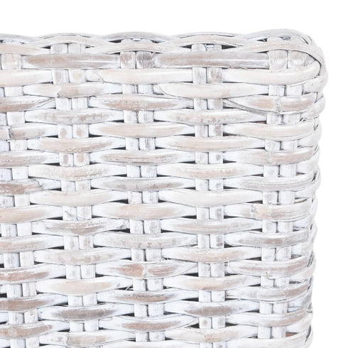 Swen Studio - Dining Chairs 6 pcs Light Brown Kubu Rattan and Mango Wood(3x246654)