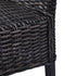 Swen Studio - Dining Chairs 6 pcs Black Kubu Rattan and Mango Wood