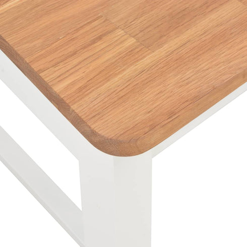 Maison Madeleine - Dining Chairs 6 pcs White Solid Oak Wood