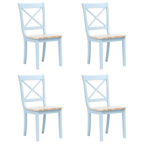 Maison Madeleine - 5 Piece Dining Set Solid Rubber Wood Grey and Brown