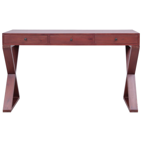 Swen Studio - Computer Desk Brown 132x47x77 cm Solid Mahogany Wood
